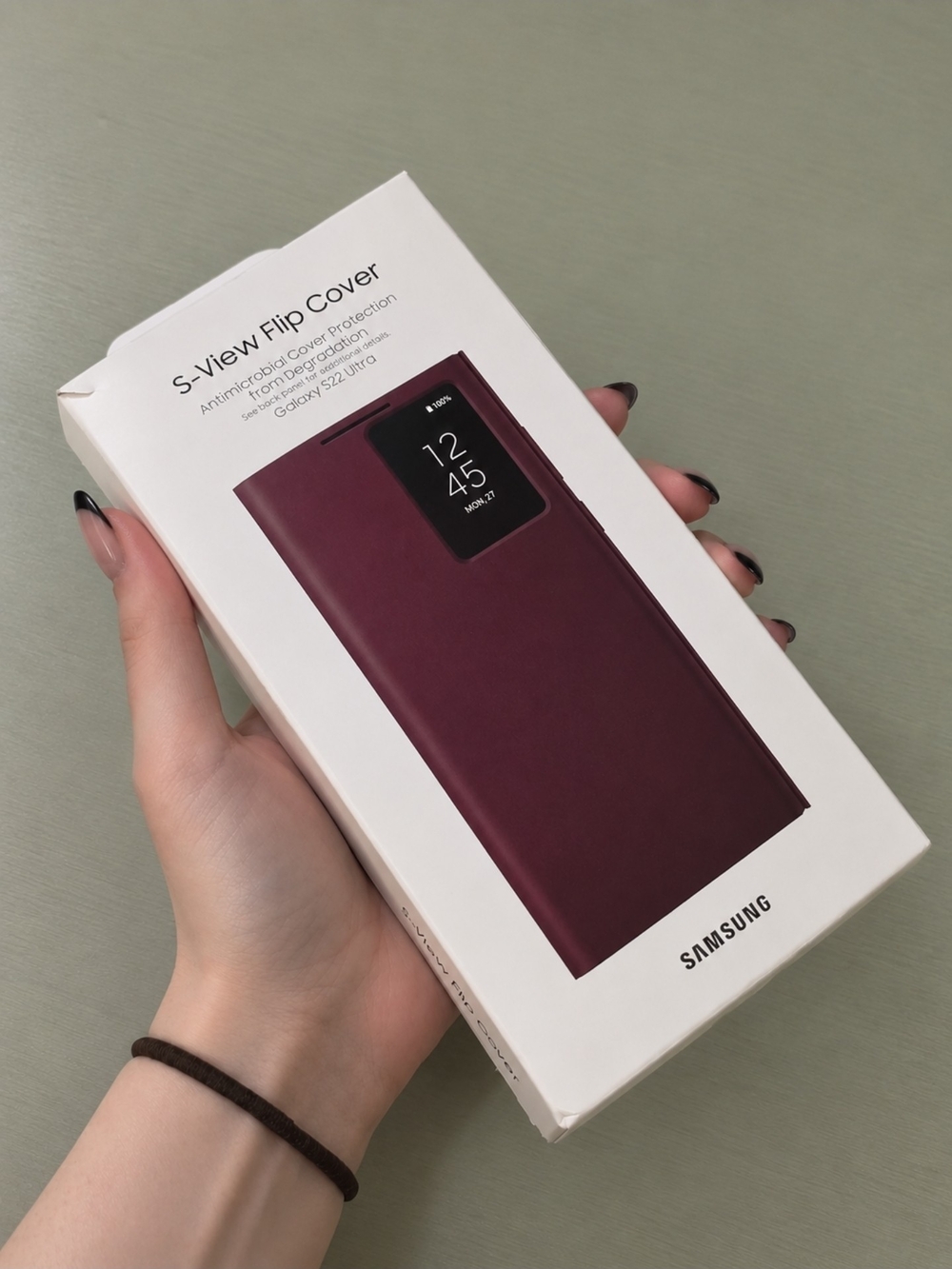 Offical Rare Samsung Official S22 Ultra Smart Clear View Cover - Burgundy READ